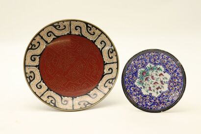 Two Cloisonne plates