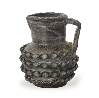 A Chinese Warring States Period Black Ceramic Ewer