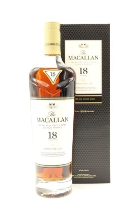 (1) The Macallan 18 Year Old 2018 Release Sherry Oak Single Malt Scotch Whisky, 43% ABV (GB)