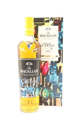 (1) The Macallan Concept Number 3 'David Carson' Single Malt Scotch Whisky, 40.8% ABV (GB)