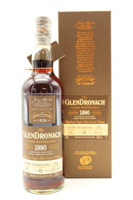 (1) Glendronach 1990 PX Puncheon Butt 31 Year Old #7423 Single Malt Scotch Whisky, 56.9% ABV (GB)