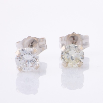 14ct White Gold, 4.00mm Diamond Stud Earrings