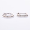 9ct White Gold, .11ct Diamond Set Huggie Earrings