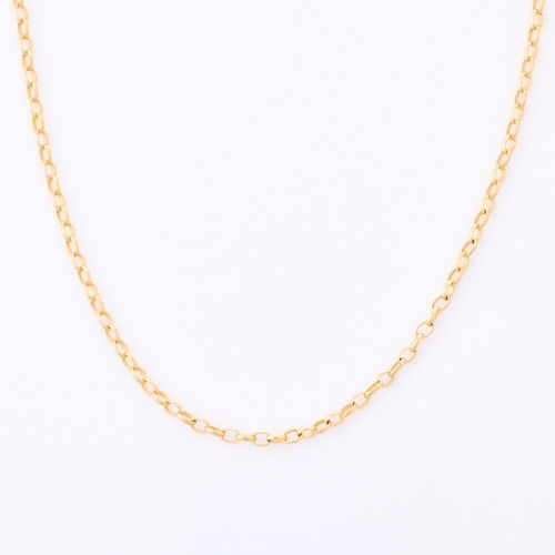 9ct Yellow Gold, 50cm Oval Belcher Link Necklace