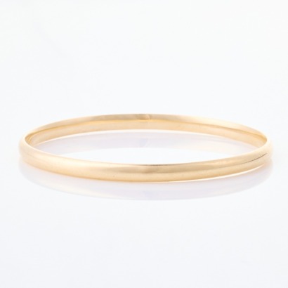 9ct Yellow Gold, 4.5mm Wide Plain Bangle