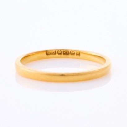 22ct Yellow Gold, Vintage, 2.0mm Wide Plain Band