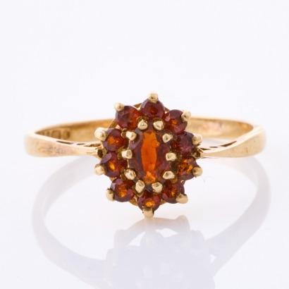 9ct Yellow Gold, Vintage, Garnet Ring