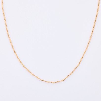 9ct Yellow Gold, Fine Link 90cm Chain