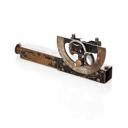 A Vintage Black and Brass Surveyors, Barker & Sons, London Inclinometer