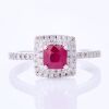 18ct White Gold, Modern, 1.02ct Ruby / .34ct Diamond Ring - Near new