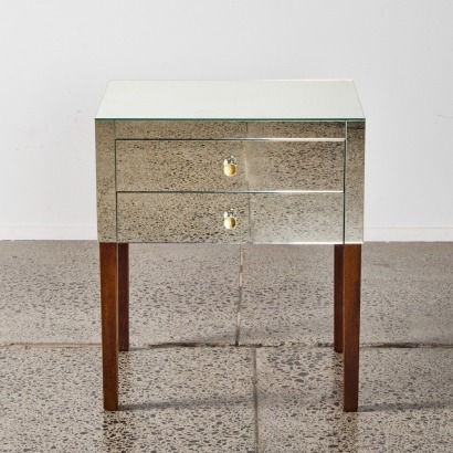 A Mirrored Bedside Table