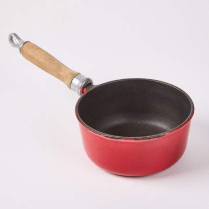 A Vintage Cast Iron Enamel