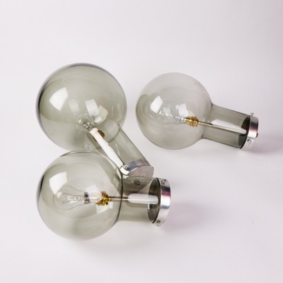 A Set of Three Graduated Mid-Century Light Fittings