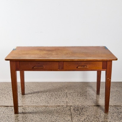 A Vintage Rimu Teacher's Desk