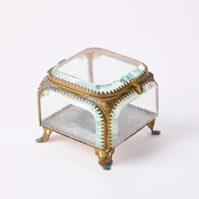 A Glass Hinge-Lidded Box