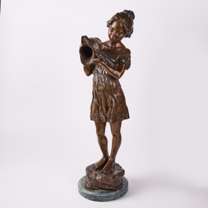 A Karl Jensen Bronze Figure of a Girl