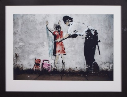 A Banksy Framed Print Police Search
