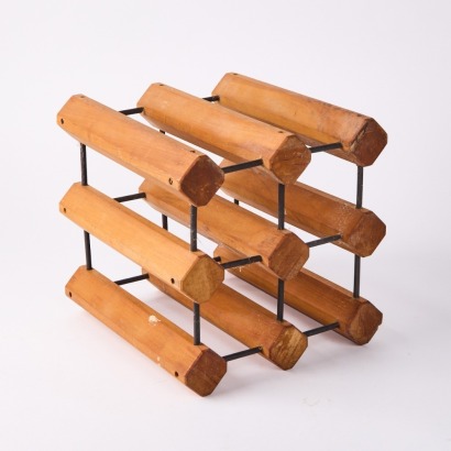 A Retro Wooden Wine Rack