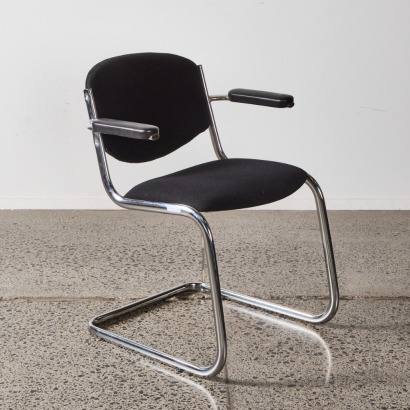 A Mid-Century Cantilever Chair in the Style of Marcel Breuer
