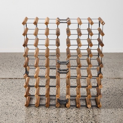 A Bodex Four Piece Modular Wine Rack