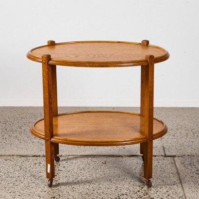 An Art Deco Oak Drinks Trolley