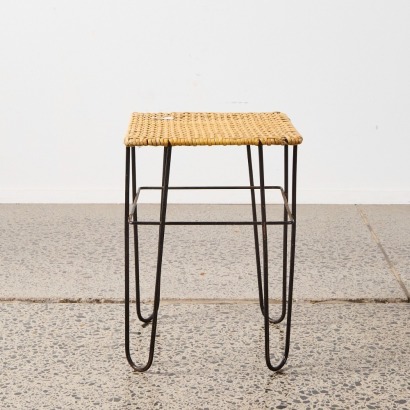 A Coated Wicker Table