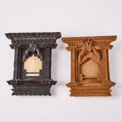 A Pair Of Tramp Art Styled Frames
