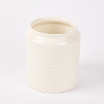 A White Glazed Cylindrical Vase