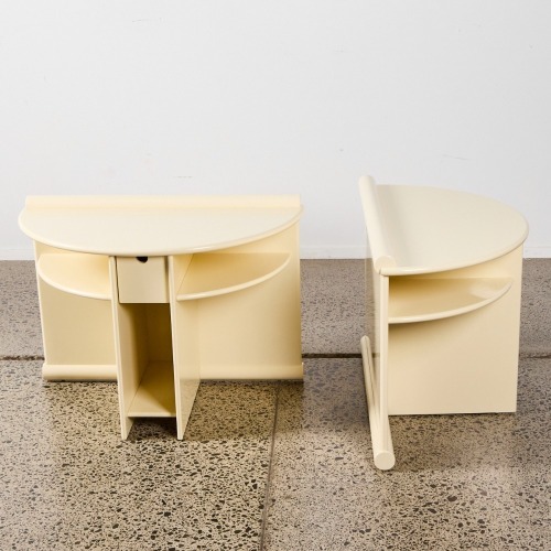 A Pair of Lacquered Nightstands by by Gianfranco Frattini