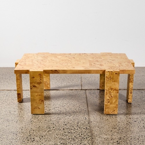 A Leon Burl Wood Coffee Table