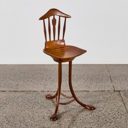 A Fred Parker Three Legged Stool, c.1988