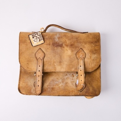 A Vintage New Zealand Made Tasman Tanning MAD-DOG Satchel