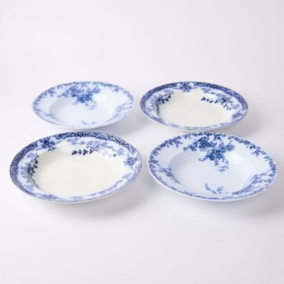 A Collection Of Four Antique Soup Bowls