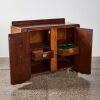 An Art Deco Walnut Double Bow Front Console With Carved Handles - 2