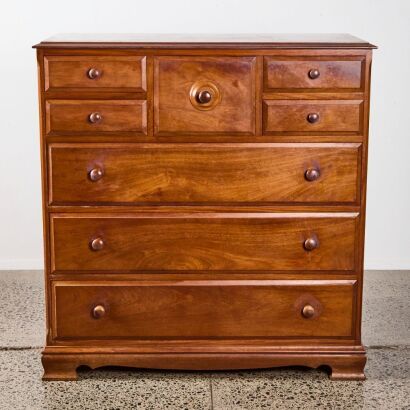 A Craftrite Furniture Mahogany And Rimu Scotch Chest For Arthur Barnett