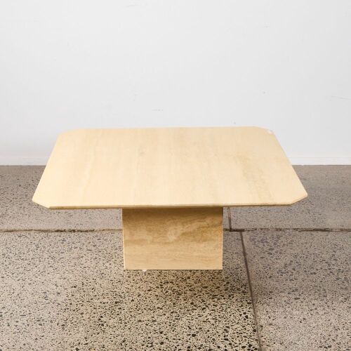 A Vintage Large Octagonal Travertine Coffee Table