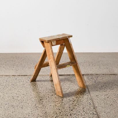 A Small Wooden Step Ladder