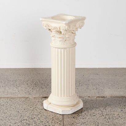 A Plaster Roman Column/Planter