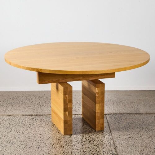 An Oak Plane Dining Table By Jamie Mclellan
