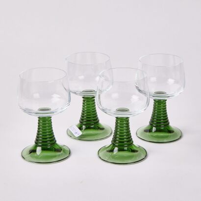 A Set of Four Beehive Glasses