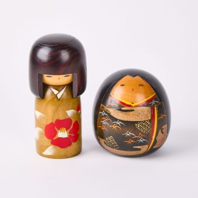 A Pair of Japanese Kokeshi Dolls