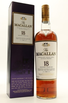 (1) The Macallan 18 Year Old Sherry Oak 2016 Release Single Malt Scotch Whisky, 43% ABV (GB)