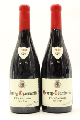 (2) 2018 Domaine Fourrier Les Cherbaudes Vieilles Vignes, Gevrey-Chambertin Premier Cru [JR17.5]