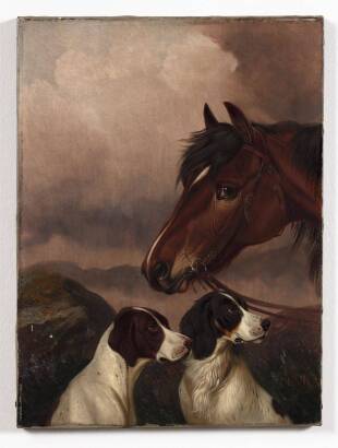 COLIN GRAEME A Horse and Two Hunting Dogs