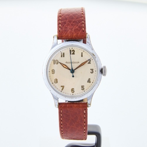 Stainless Steel, Antique, 33.5mm Jaeger LeCoultre Military Style Wristwatch, circa 1940's