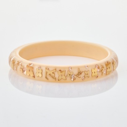 Louis Vuitton, Ivory Gold Inclusion Bangle