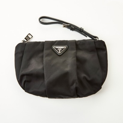 Prada, Tessuto Nylon Pleated Wristlet