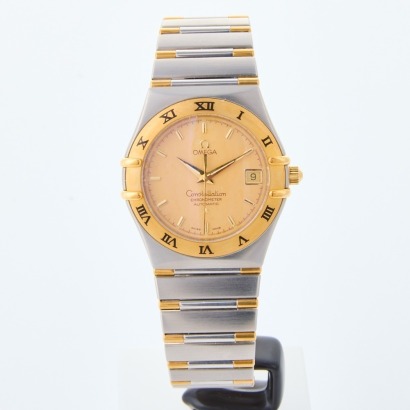 Stainless Steel /18ct Yellow Gold, 35.5mm Omega Constellation Manhattan Automatic Wristwatch