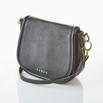 Saben, Saddie Black Leather Crossbody Bag