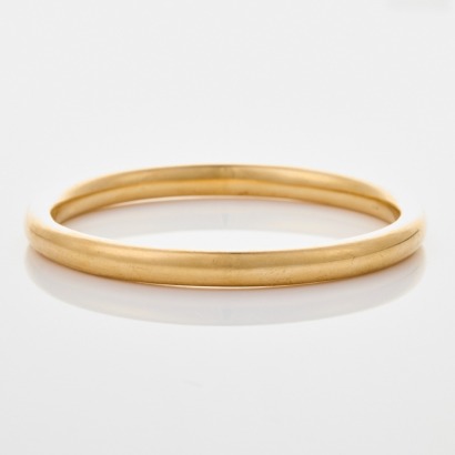 9ct Yellow Gold, Hollow Round Bangle